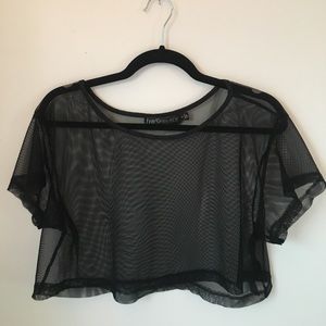 Sheer mesh top